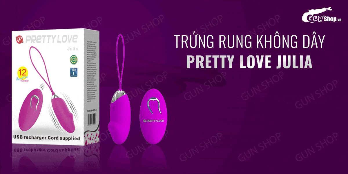 Đại lý Trứng rung không dây 12 chế độ rung sạc điện - Pretty Love Julia giá sỉ Đại lý Trứng rung không dây 12 chế độ rung sạc điện - Pretty Love Julia giá sỉ