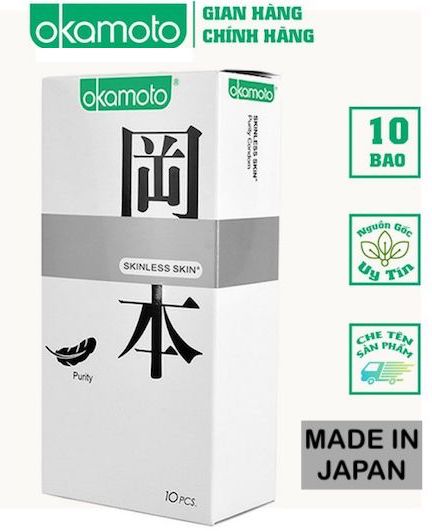 Shop bán Bao cao su Okamoto Skinless Skin Purity 10 cái không mùi siêu mỏng nhập khẩu Shop bán Bao cao su Okamoto Skinless Skin Purity 10 cái không mùi siêu mỏng nhập khẩu