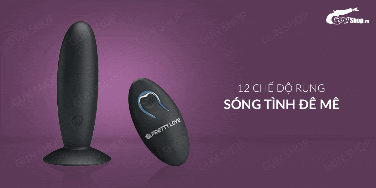 Cửa hàng bán Que rung kích thích hậu môn 12 chế độ rung điều khiển từ xa dùng sạc - Pretty Love Remote giá tốt Cửa hàng bán Que rung kích thích hậu môn 12 chế độ rung điều khiển từ xa dùng sạc - Pretty Love Remote giá tốt