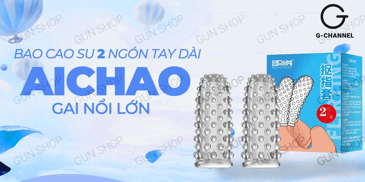 Thông tin Bao cao su 2 ngón tay dài Aichao - Gai nổi lớn - Hộp 2 cái tốt nhất Thông tin Bao cao su 2 ngón tay dài Aichao - Gai nổi lớn - Hộp 2 cái tốt nhất