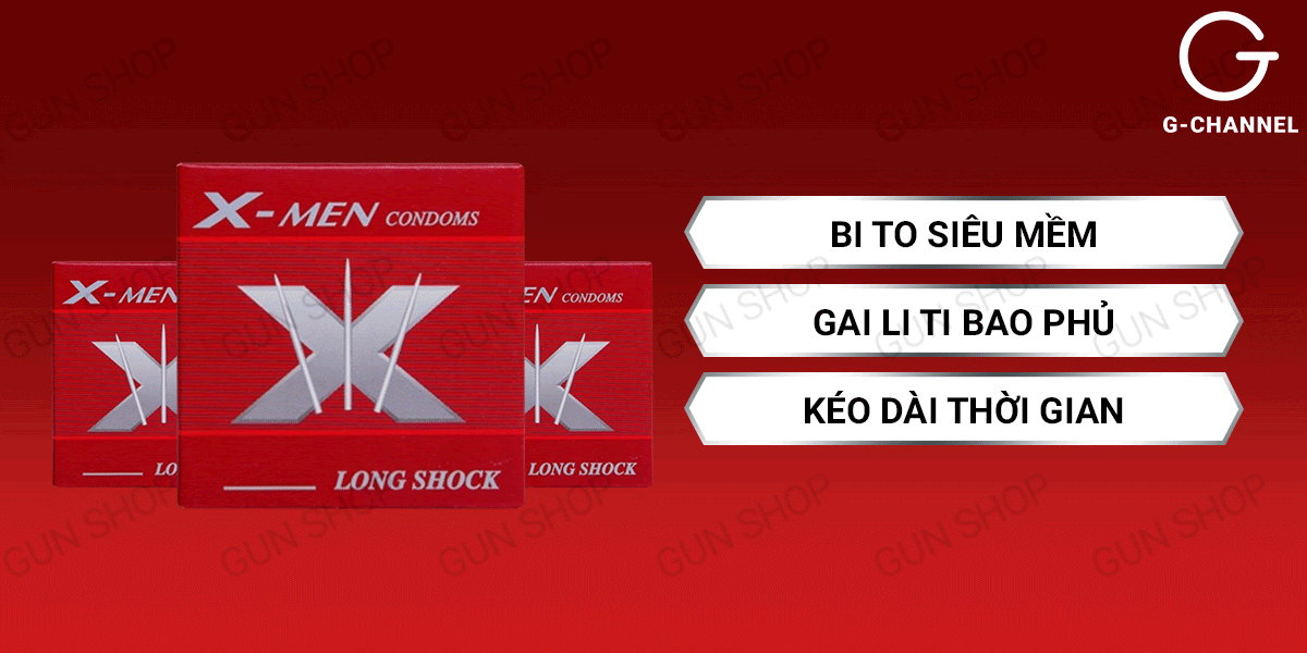 Địa chỉ bán Bao cao su X-men - Bi to và gai li ti - Hộp 1 cái giá tốt Địa chỉ bán Bao cao su X-men - Bi to và gai li ti - Hộp 1 cái giá tốt