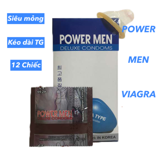 Nhập sỉ Bao cao su Powermen Viagra Type siêu mỏng Power Men kéo dài thời gian giá tốt Nhập sỉ Bao cao su Powermen Viagra Type siêu mỏng Power Men kéo dài thời gian giá tốt