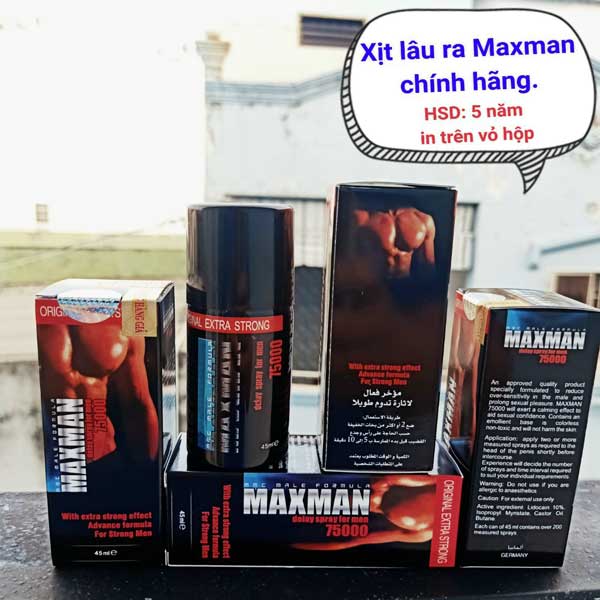 Bảng giá Chai Xịt Kéo Dài Thời Gian Maxman Delay Spray For Men 75000 cao cấp Bảng giá Chai Xịt Kéo Dài Thời Gian Maxman Delay Spray For Men 75000 cao cấp
