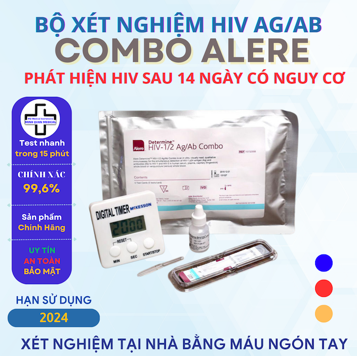 Thông tin Que test HIV Alere combo Ag/Ab sau 14 ngày phát hiện HIV chính xác mới nhất Thông tin Que test HIV Alere combo Ag/Ab sau 14 ngày phát hiện HIV chính xác mới nhất