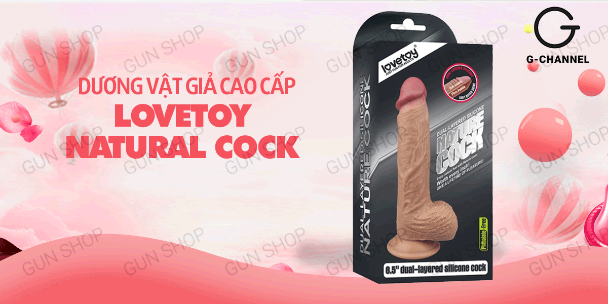 Shop bán Dương vật giả cao cấp dính tường 18cm - Lovetoy Natural Cock loại tốt Shop bán Dương vật giả cao cấp dính tường 18cm - Lovetoy Natural Cock loại tốt