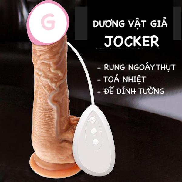 Bỏ sỉ Dương vật giả đa năng Jocker rung ngoáy thụt có đế dính tường toả nhiệt giá rẻ Bỏ sỉ Dương vật giả đa năng Jocker rung ngoáy thụt có đế dính tường toả nhiệt giá rẻ