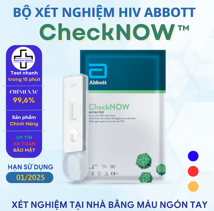 So sánh Bộ que kit test CheckNow Abbott Hoa Kỳ xét nghiệm HIV chính xác tại nhà chính hãng So sánh Bộ que kit test CheckNow Abbott Hoa Kỳ xét nghiệm HIV chính xác tại nhà chính hãng