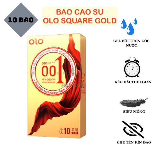 Nơi bán Bao cao su Olo 0.01 vàng Square Gold gân gai chính hãng kéo dài thời gian tốt nhất Nơi bán Bao cao su Olo 0.01 vàng Square Gold gân gai chính hãng kéo dài thời gian tốt nhất