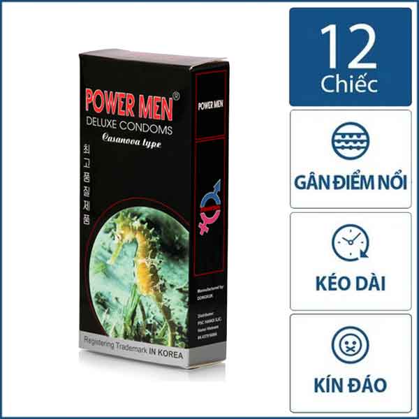 Thông tin Bao cao su Powermen Cá Ngựa Đen 12s cao cấp Thông tin Bao cao su Powermen Cá Ngựa Đen 12s cao cấp