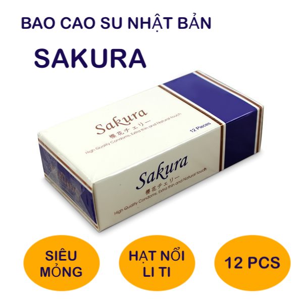 Kho sỉ Bao cao su Sakura chính hãng Nhật Bản hộp 12 chiếc siêu mỏng loại tốt tốt nhất Kho sỉ Bao cao su Sakura chính hãng Nhật Bản hộp 12 chiếc siêu mỏng loại tốt tốt nhất